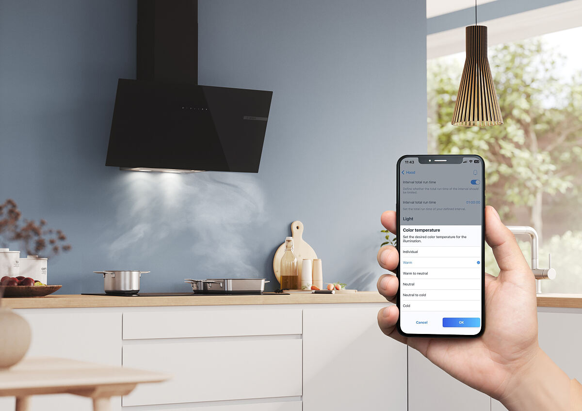 Frische Luft und freie Sicht beim Kochen: Die neuen Schrägessen von Bosch verbinden leistungsstarke Motoren mit einem durchdachten Filtersystem