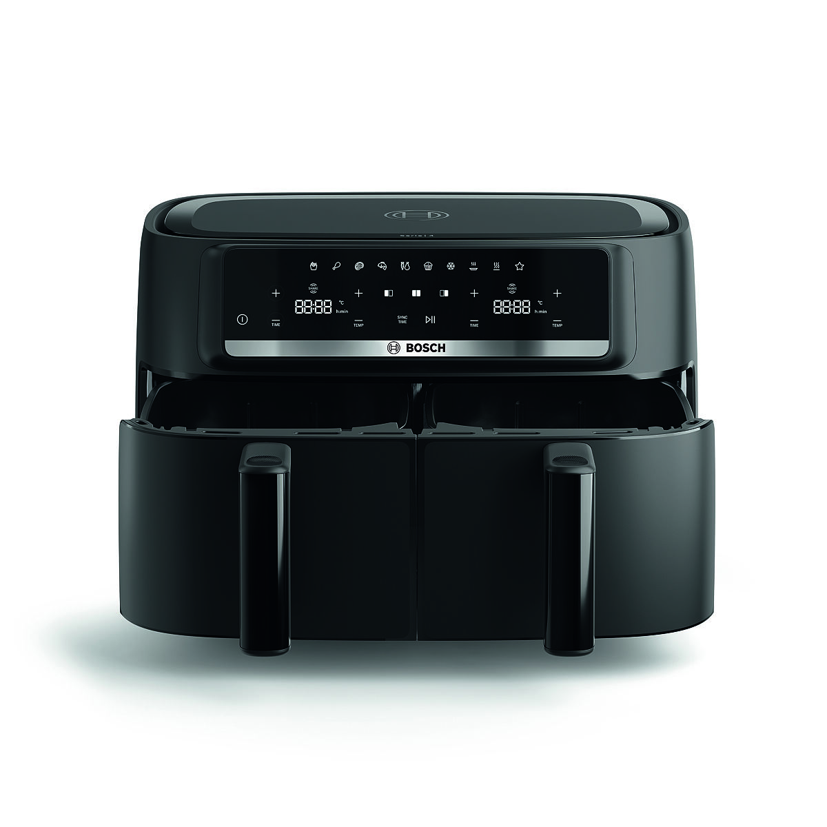 Neue Platzwunder für die große Familienküche: Die Bosch Air Fryer Serie 4 Double Drawer und Double Flex bieten extra viel Platz