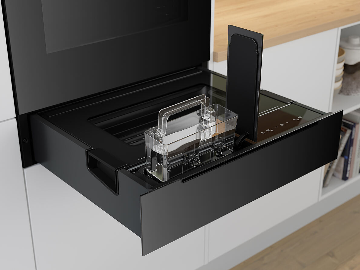 Schonendes Garen auf kleinstem Raum. Bosch präsentiert erste Dampfschublade.